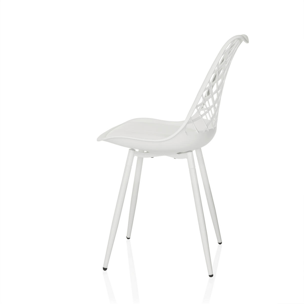 GARTENSTUHL Weiß  - Weiß, MODERN, Kunststoff/Metall (48/83/57cm) - MID.YOU