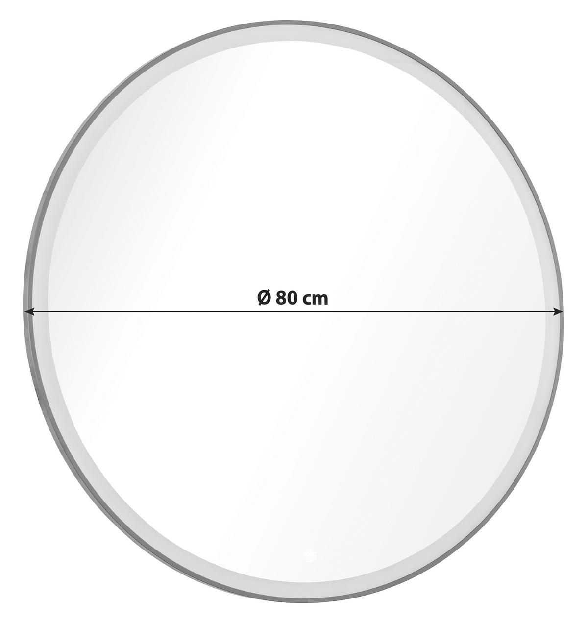 BADEZIMMERSPIEGEL 80/80/3 cm  - Schwarz, MODERN, Glas (80/80/3cm) - MID.YOU