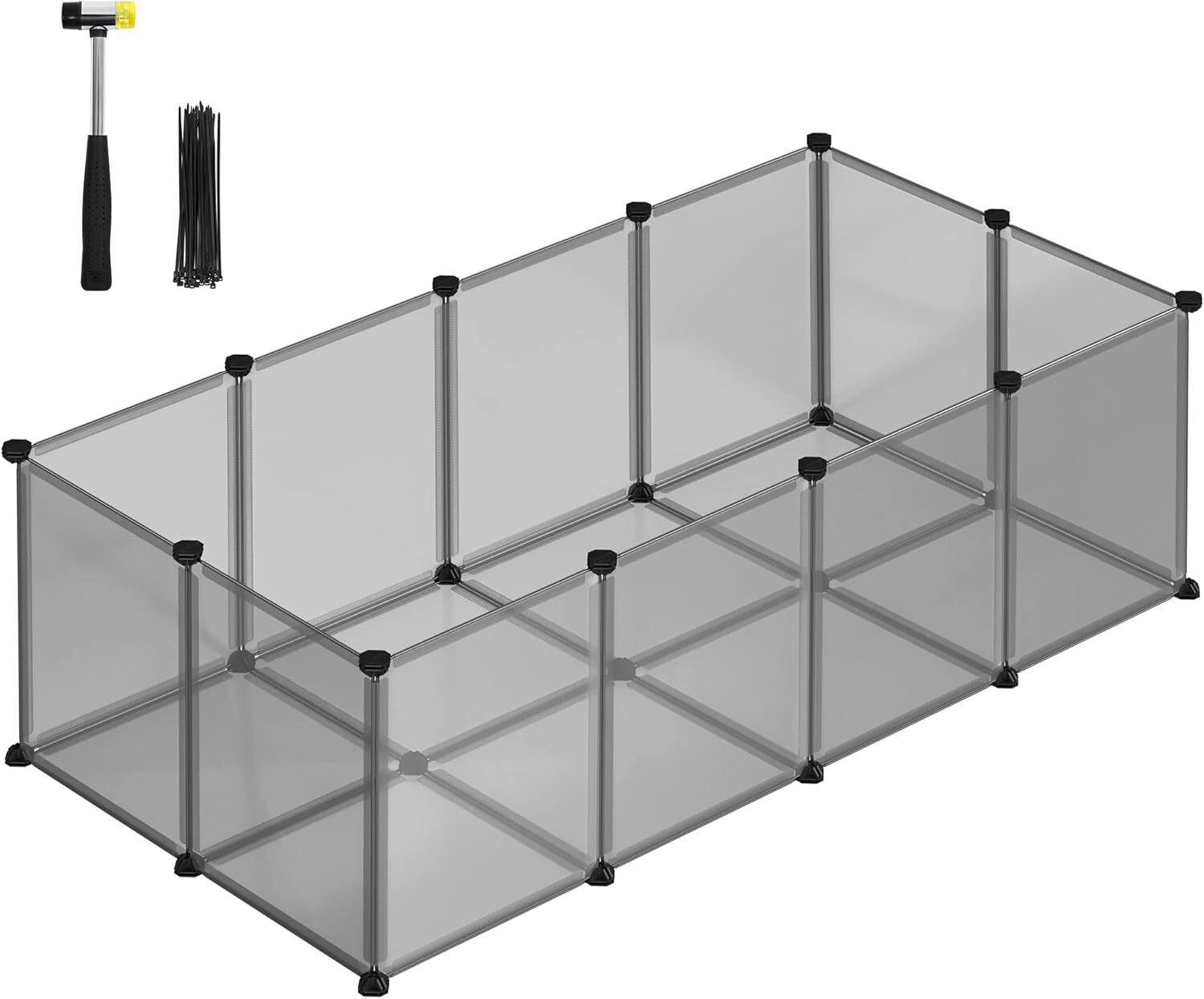 HEIMTIERGEHEGE - Grau, Basics, Kunststoff (143/46/73cm)
