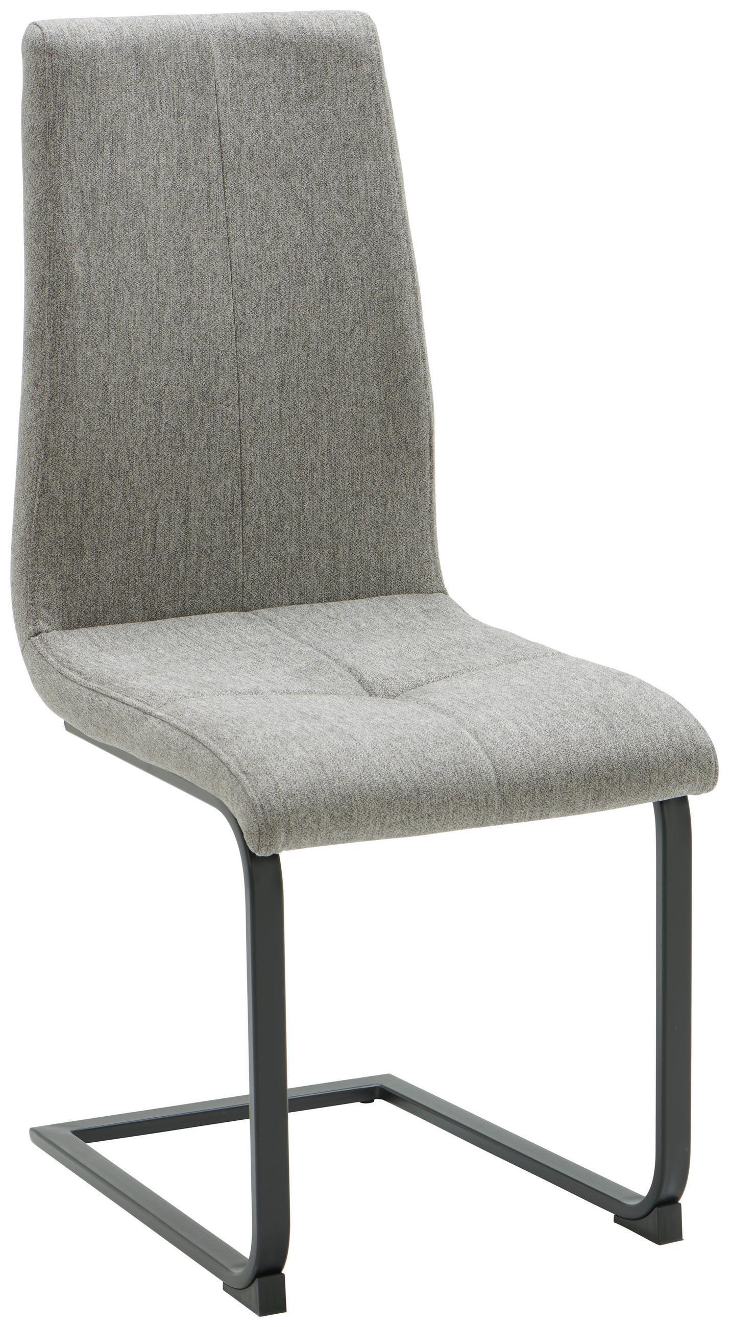 SCHWINGSTUHL  in Eisen Webstoff  - Schwarz/Grau, MODERN, Holz/Textil (41/102/58cm) - Livetastic