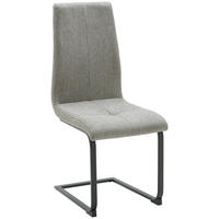 SCHWINGSTUHL  in Eisen Webstoff  - Schwarz/Grau, MODERN, Holz/Textil (41/102/58cm) - Livetastic