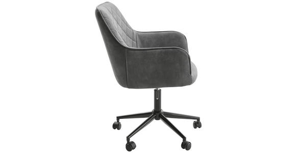 DREHSTUHL Grau, Schwarz - Schwarz/Grau, Design, Kunststoff/Textil (57/88-100/62cm) - Xora