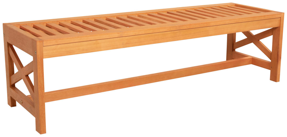 GARTENSET Eukalyptusholz Hartholz  - Weiß/Teakfarben, Natur, Holz/Textil - Ambia Garden