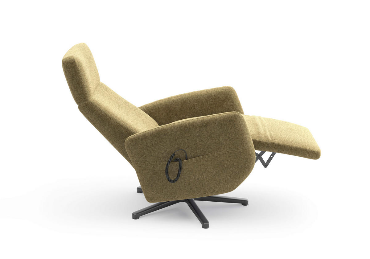 RELAXSESSEL in Textil Olivgrün  - Schwarz/Olivgrün, KONVENTIONELL, Textil/Metall (71/110/82cm) - Sit & More