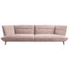 MEGASOFA in Flachgewebe Altrosa  - Schwarz/Altrosa, Design, Holzwerkstoff/Textil (339/92/99cm) - Moderano