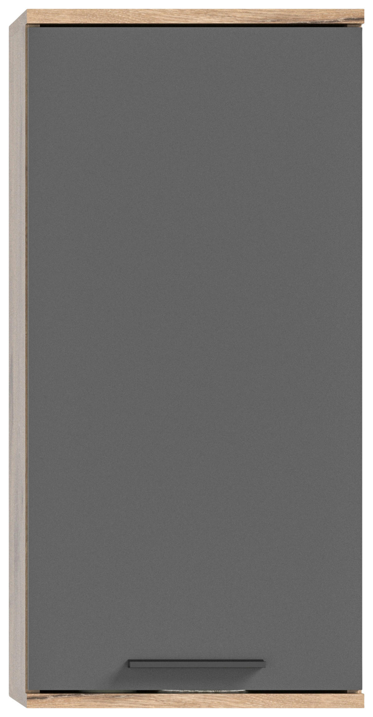 BADEZIMMER 4-teilig  in 97 cm  - Eichefarben/Schwarz, MODERN, Glas/Holzwerkstoff (97cm) - MID.YOU