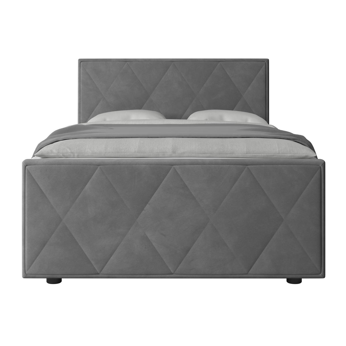 BOXSPRINGBETT 140/200 cm  in Hellgrau  - Hellgrau, MODERN, Holz/Kunststoff (140/200cm) - MID.YOU
