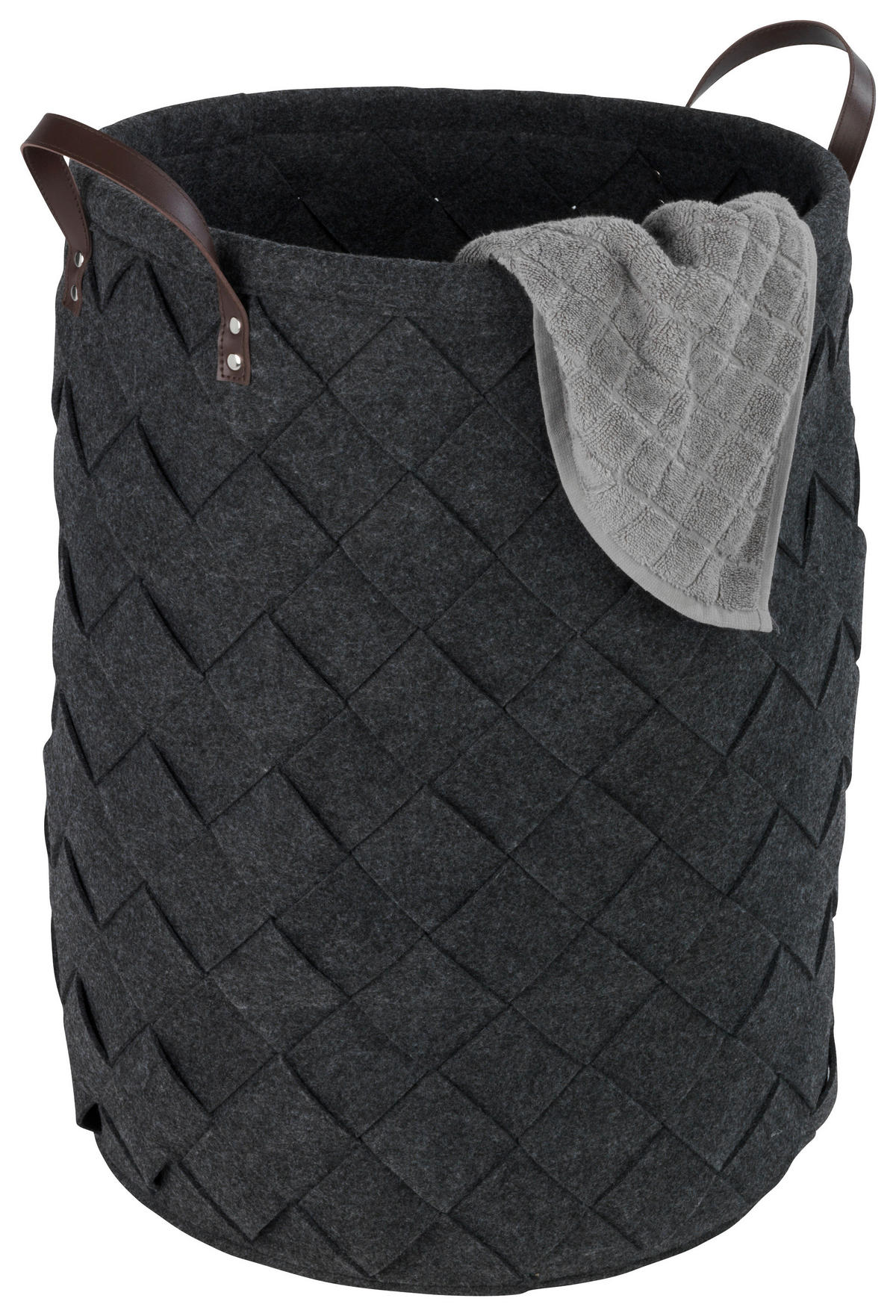 WÄSCHESACK - Schwarz, Basics, Kunststoff (40/60cm) - Wenko