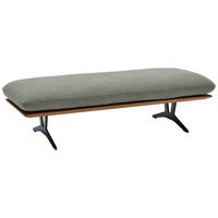 HOCKERBANK in Holz, Textil Greige  - Greige/Schwarz, Design, Holz/Textil (150/43/60cm) - Dieter Knoll