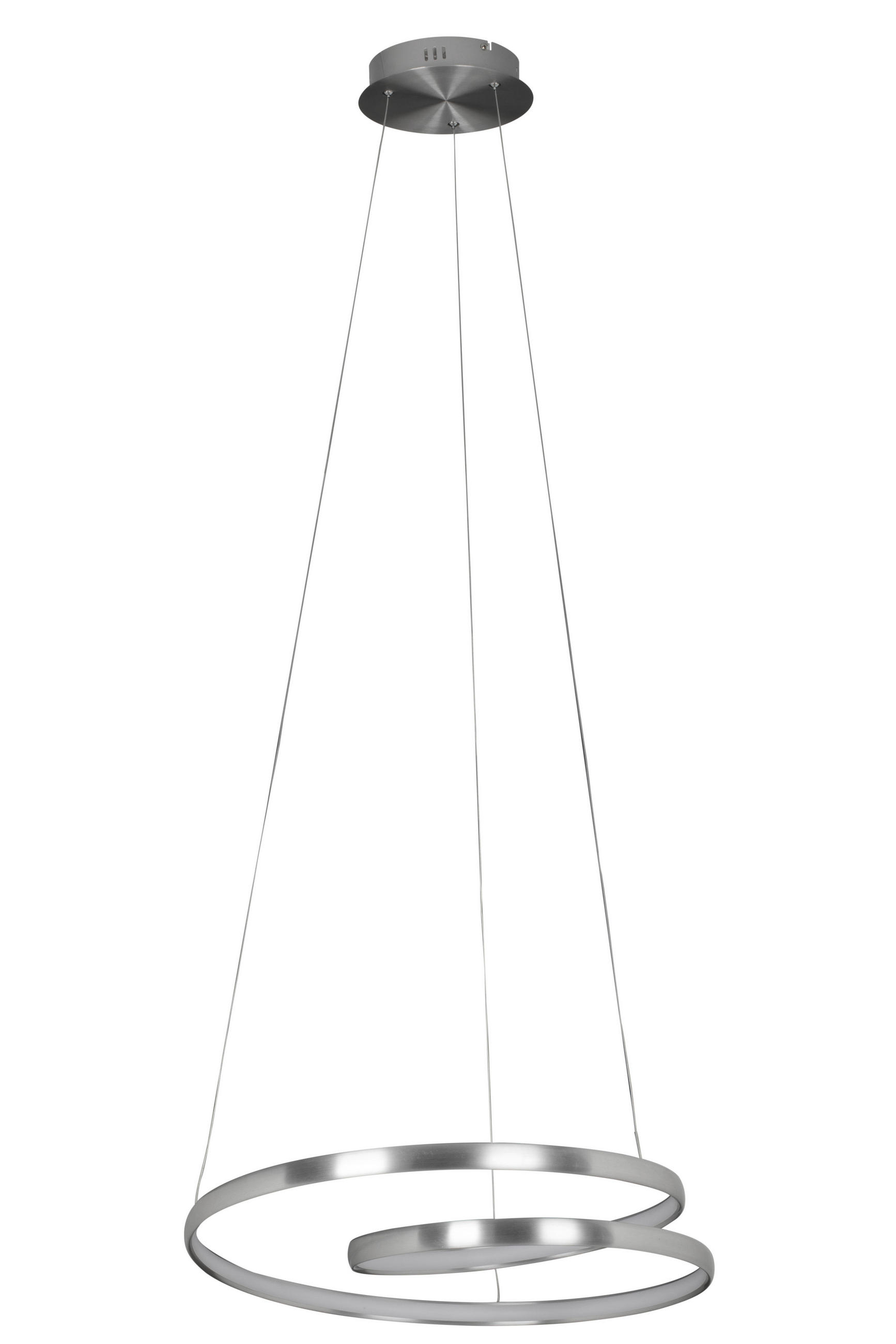LED-HÄNGELEUCHTE 56/150 cm  - Chromfarben/Weiß, Design, Kunststoff (56/150cm) - Ambiente