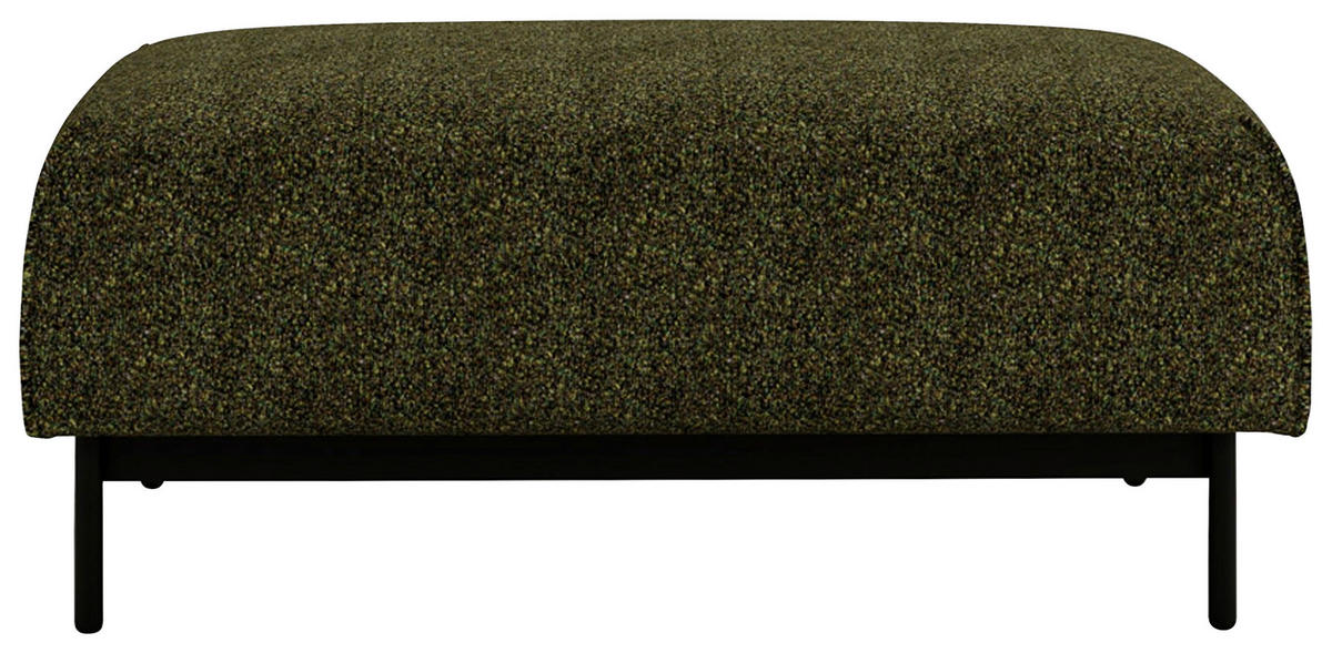 HOCKER Chenille Grün  - Schwarz/Grün, Design, Textil/Metall (100/42/97cm) - Livetastic