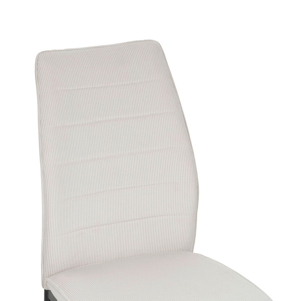 STUHL Cord Beige  - Beige/Schwarz, LIFESTYLE, Textil/Metall (44/96/58cm) - Livetastic