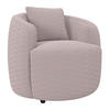 SESSEL in Velours, Struktur Hellrosa  - Hellrosa/Schwarz, Modern, Kunststoff/Textil (81/74/81cm) - Livetastic