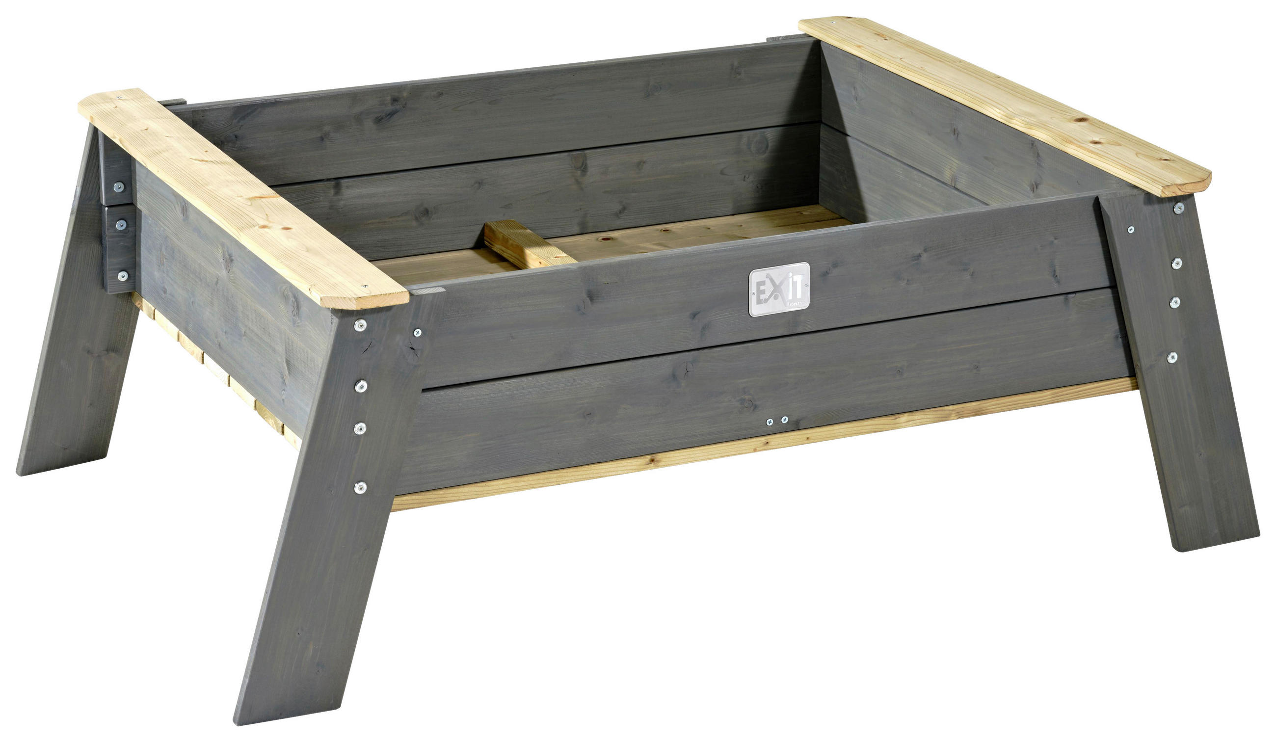 SANDTISCH EXIT Holz Grau  - Grau, KONVENTIONELL, Holz (138/94/50cm) - Exit