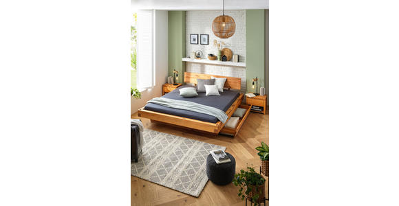 BALKENBETT 180/200 cm  in Buchefarben   - Buchefarben, LIFESTYLE, Holz (180/200cm) - Linea Natura