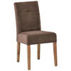 STUHL Webstoff Braun, Eichefarben Eiche massiv  - Eichefarben/Braun, KONVENTIONELL, Holz/Textil (47,5/91,5/63cm) - Cantus