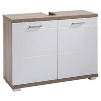WASCHBECKENUNTERSCHRANK 80/59/31,5 cm  - Chromfarben/Sonoma Eiche, LIFESTYLE, Holzwerkstoff/Kunststoff (80/59/31,5cm) - MID.YOU