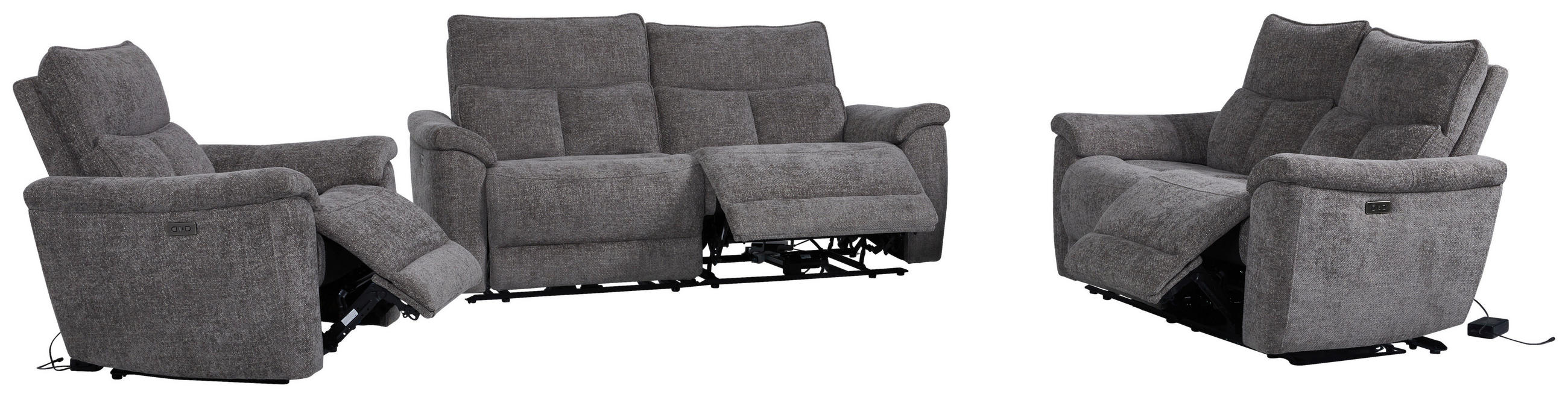 3-sitzer-sofa Tokio Mit Relaxfunktion Grau B: 200 Cm