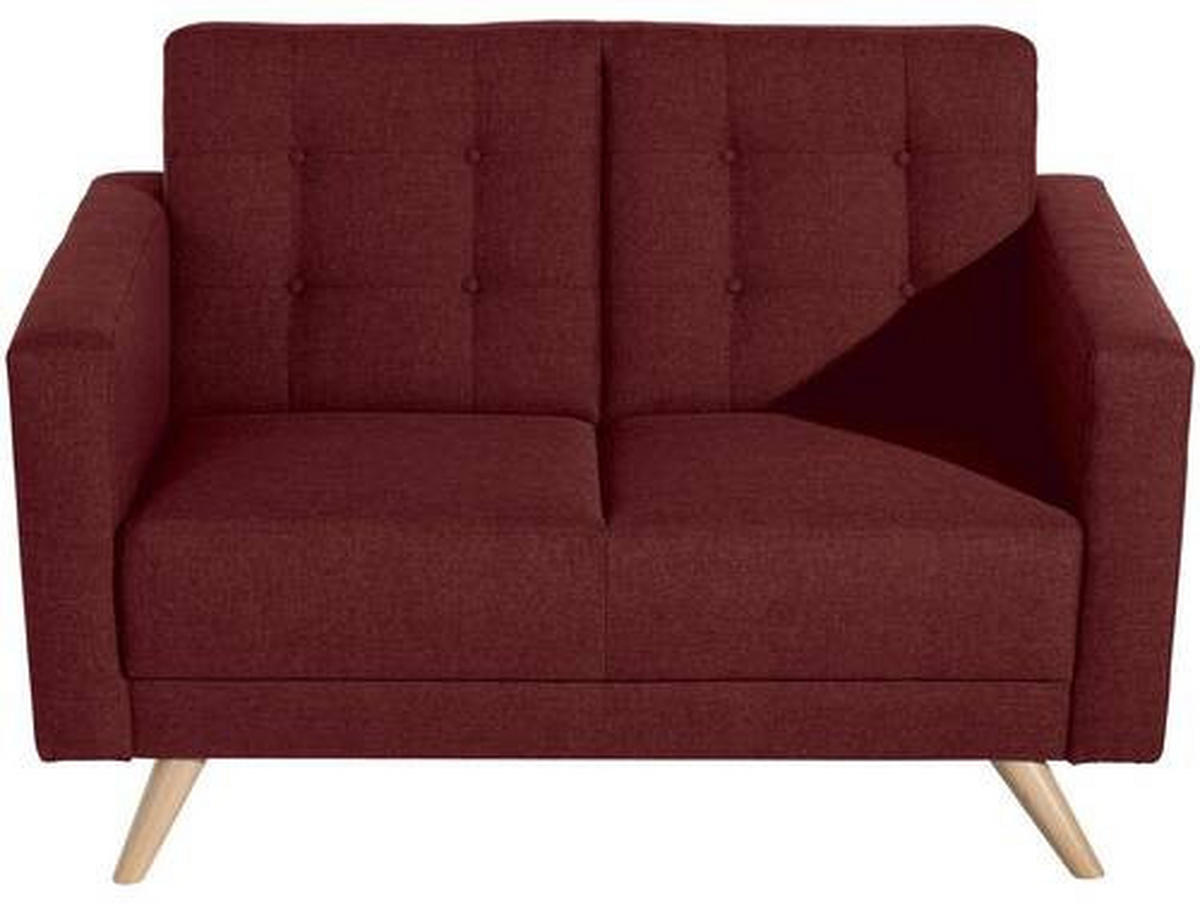 2-SITZER-SOFA Flachgewebe Rot von MAX WINZER