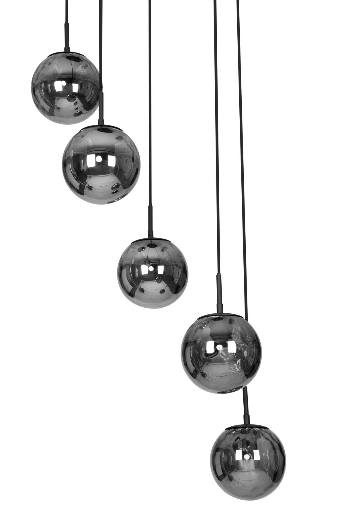 HÄNGELEUCHTE Dallas 53/150 cm   - Schwarz, Basics, Glas/Kunststoff (53/150cm) - Novel