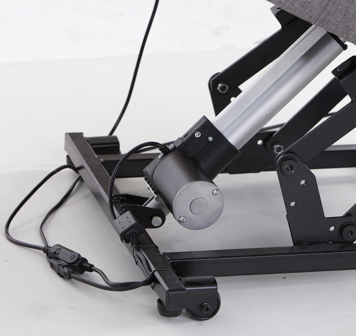 TV FOTELJA metal, tekstil  siva   - siva, Konvencionalno, metal/tekstil (65/98-84.5/92-153cm) - Ti'me