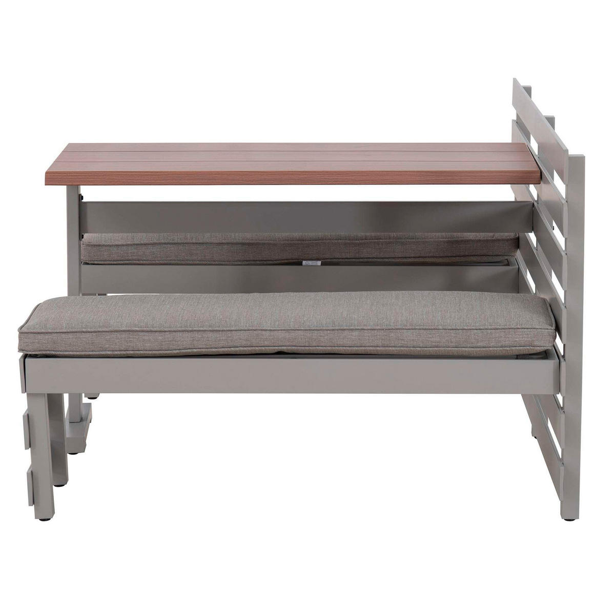 GARTENSET  - Hellbraun/Beige, Basics, Textil/Metall (126/86/157cm) - Modante