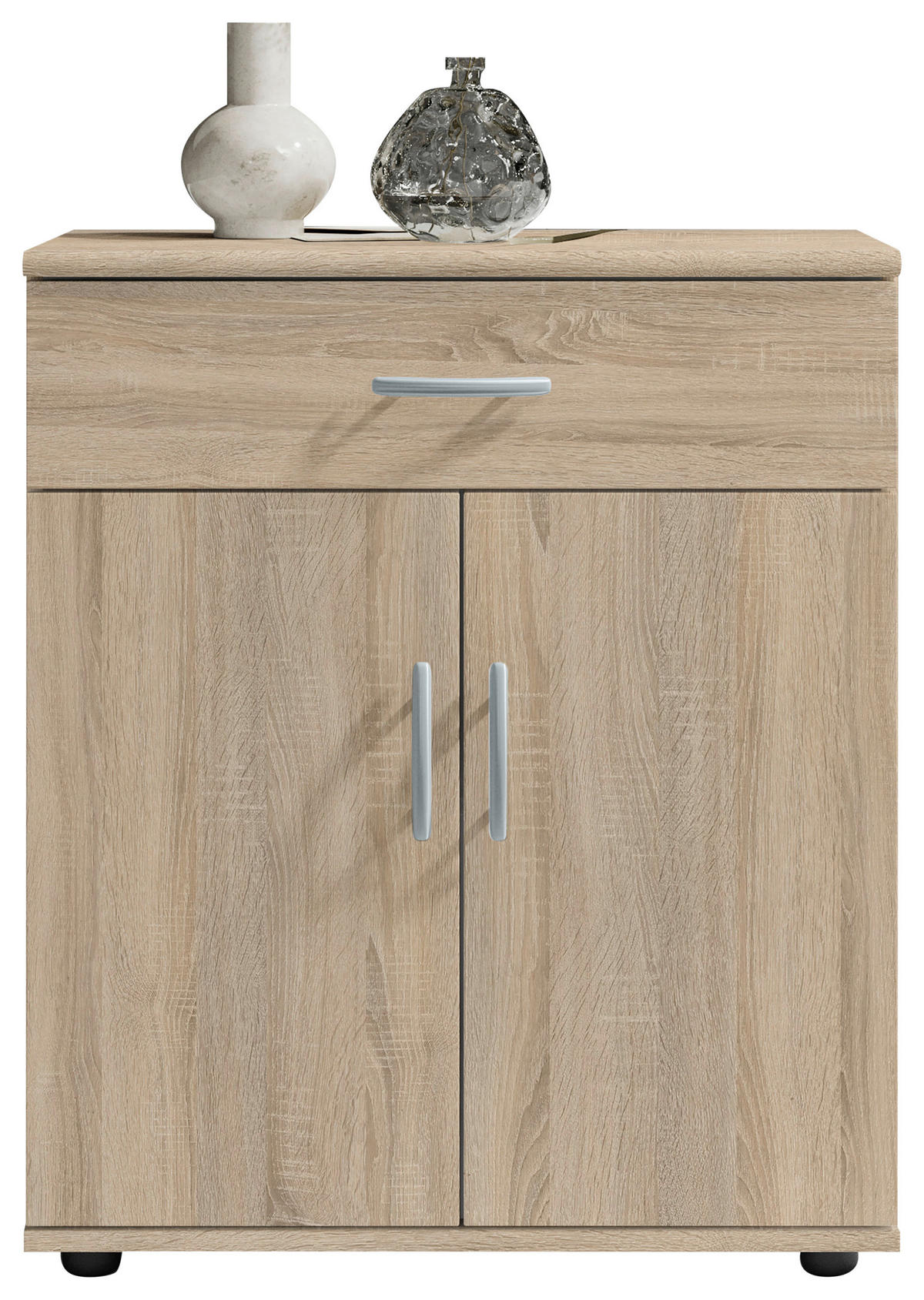 KOMÓD 60/70/30 cm  - ezüst/Sonoma tölgy, Design, műanyag/faalapú anyag (60/70/30cm) - Boxxx
