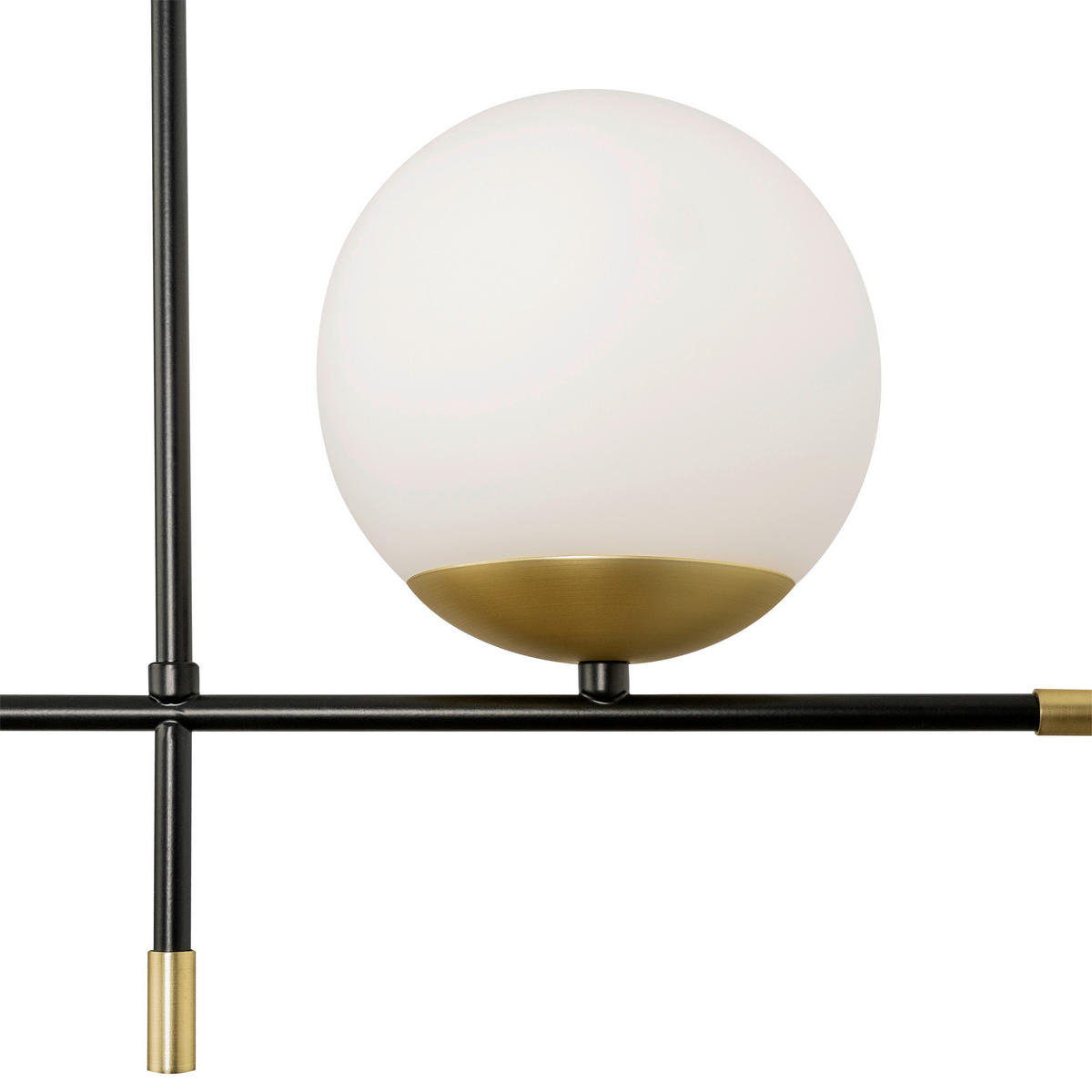PENDELLEUCHTE  15/76/95 cm   - Weiss/Goldfarben, Trend, Glas/Metall (15/76/95cm) - MAYTONI
