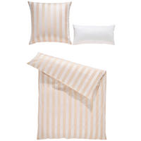 BETTWÄSCHEN-SET 6-teilig Damast 135/200 cm  - Hellbraun/Grauweiß, Design, Textil (135/200cm) - Curt Bauer