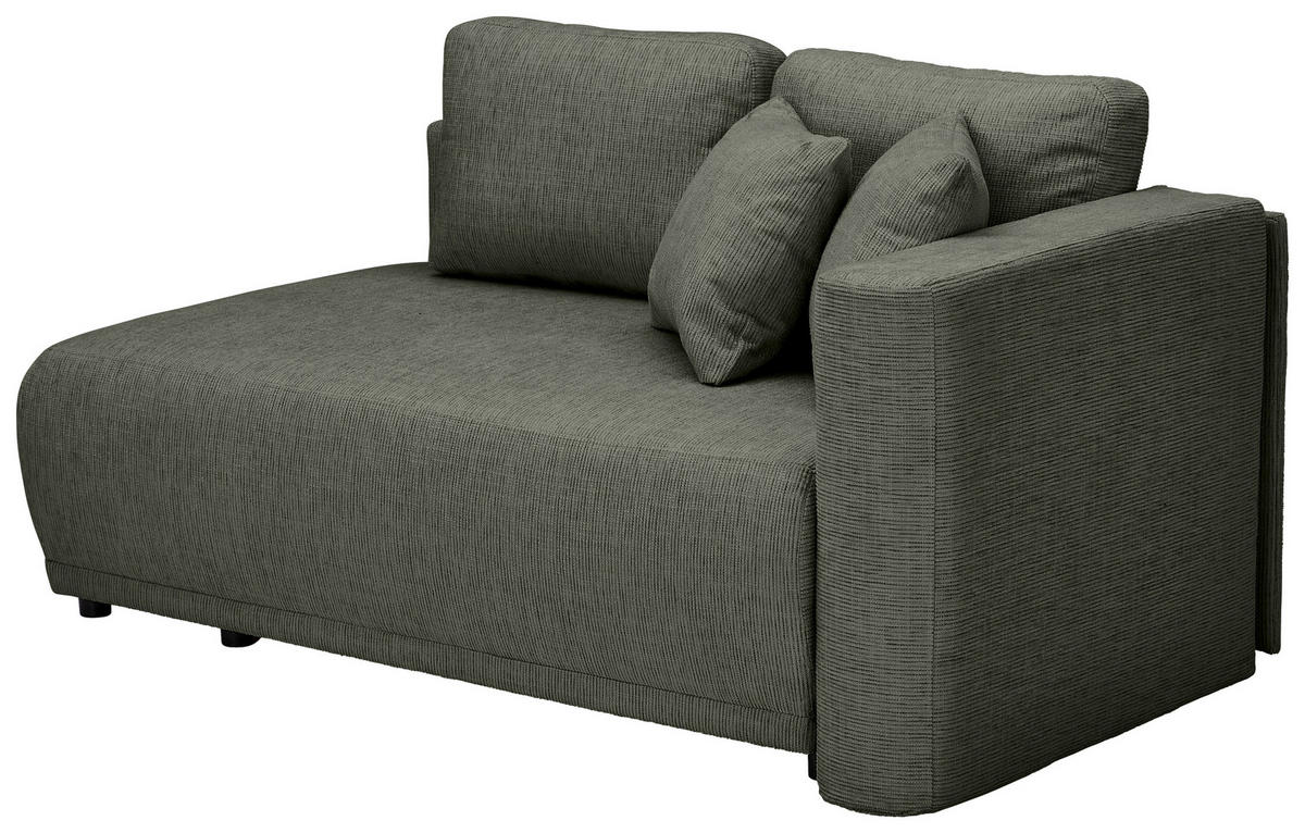 CHAISELONGUE Chenille Dunkelgrün  - Dunkelgrün/Schwarz, KONVENTIONELL, Kunststoff/Textil (171/73/93cm) - Carryhome