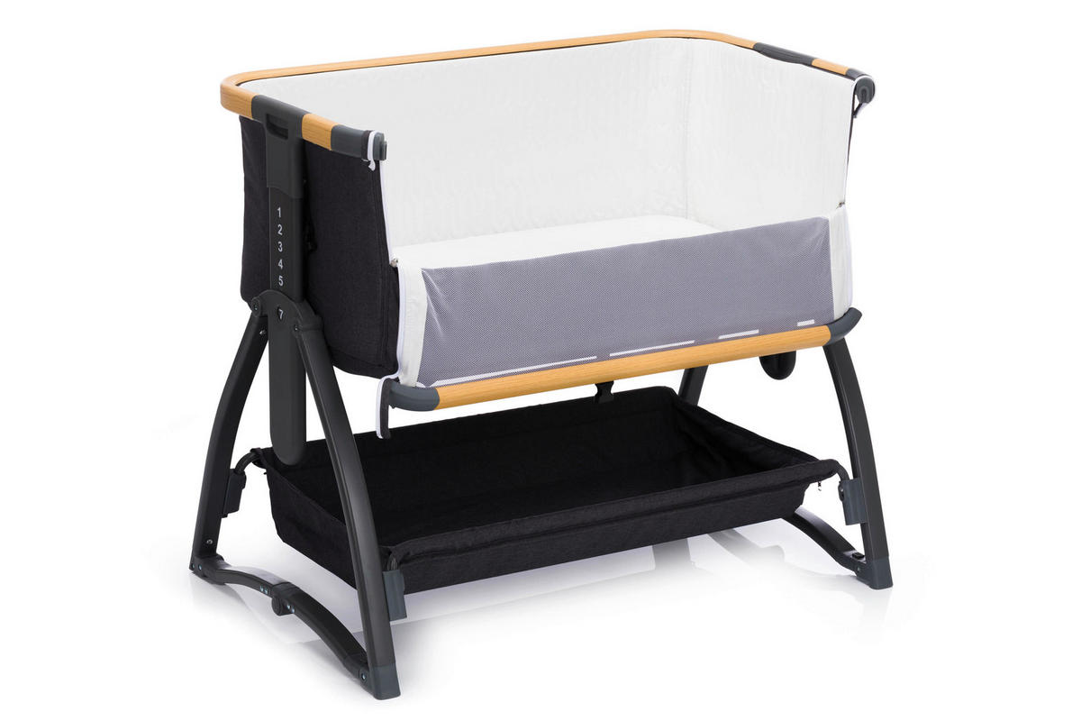 BEISTELLBETT Scandic 94/59/84 cm  - Dunkelgrau, Basics, Kunststoff/Textil (94/59/84cm) - Fillikid