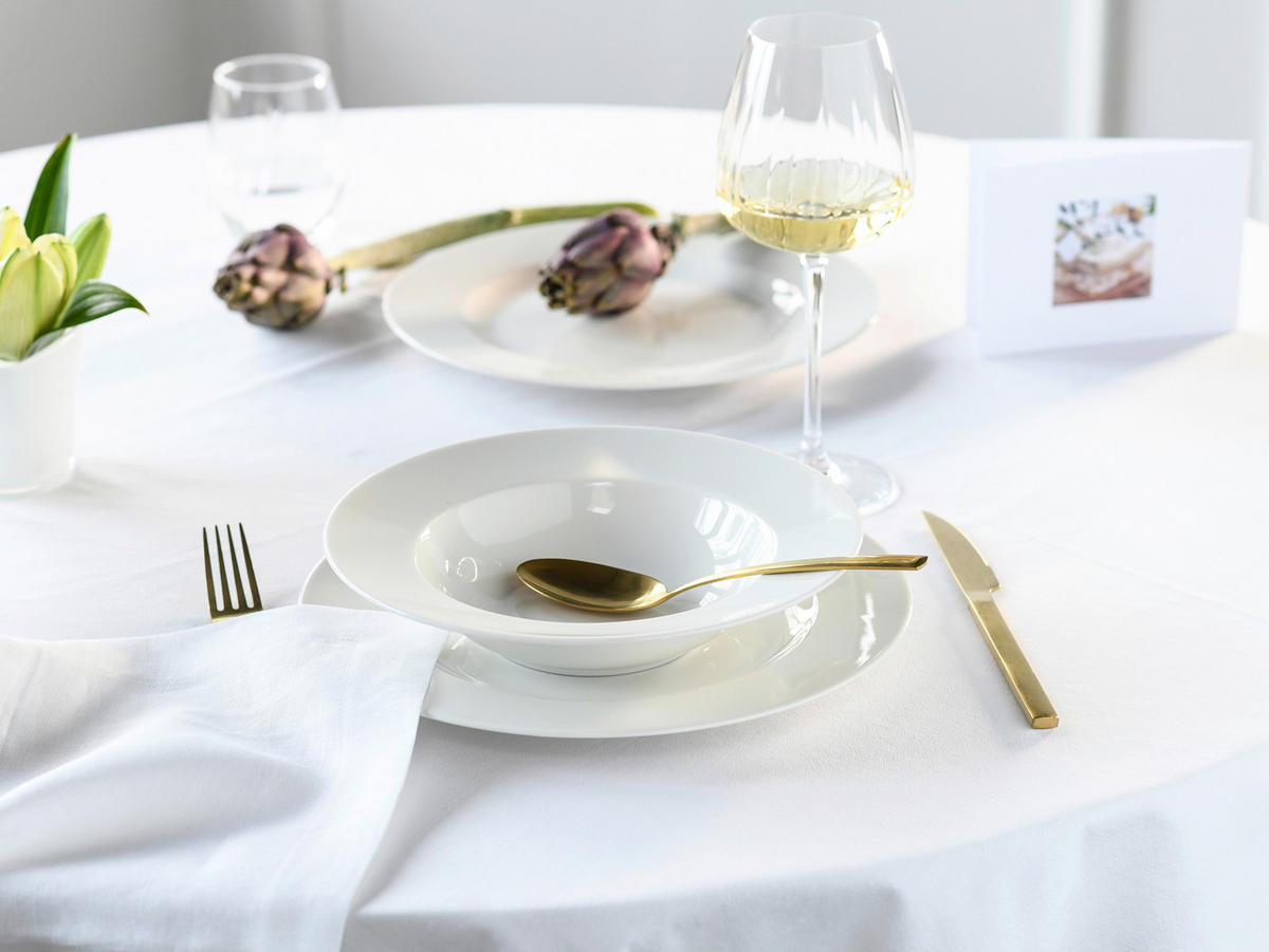 TAFELSERVICE Creme Venice Creme 12-teilig  - Creme, Basics, Keramik - Creatable