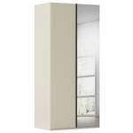 DREHTÜRENSCHRANK 101/223/61 cm,  in Champagner, 2-türig  - Champagner/Graphitfarben, Basics, Glas/Holzwerkstoff (101/223/61cm) - Novel