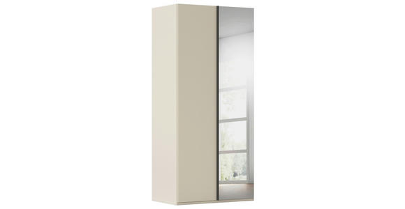 DREHTÜRENSCHRANK 101/235/61 cm,  in Champagner, 2-türig  - Champagner/Graphitfarben, Basics, Glas/Holzwerkstoff (101/235/61cm) - Novel