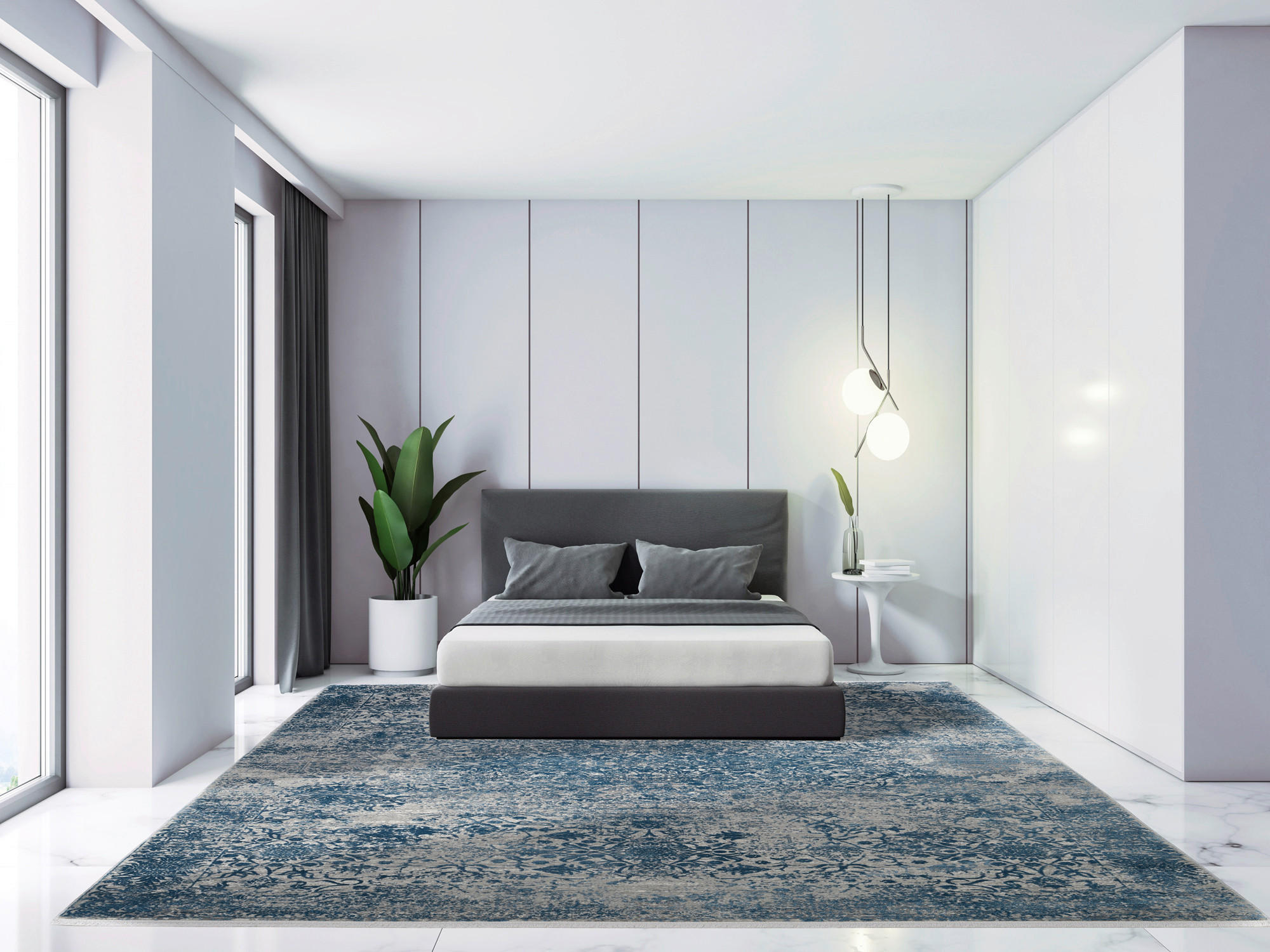 WEBTEPPICH 240/340 cm Blau  - Blau, Design, Textil (240/340cm) - Musterring