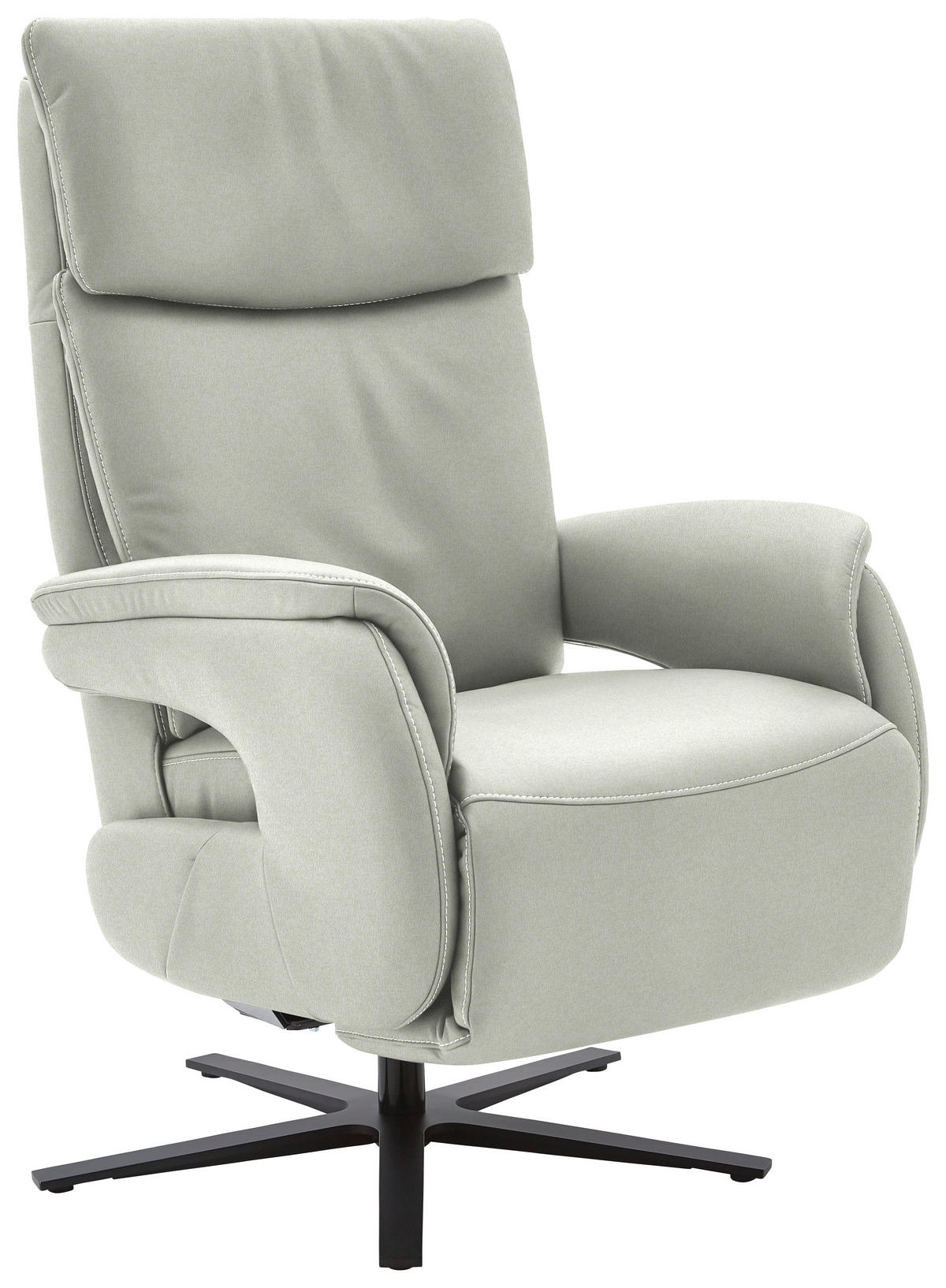 RELAXSESSEL in Textil Hellgrau  - Hellgrau/Schwarz, Design, Textil/Metall (70/117/85cm) - Dieter Knoll