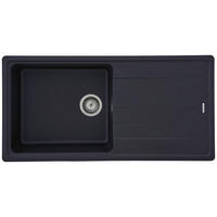 SPÜLE Columbia  - Schwarz, Trend, Stein (100/18,5/50cm) - Respekta