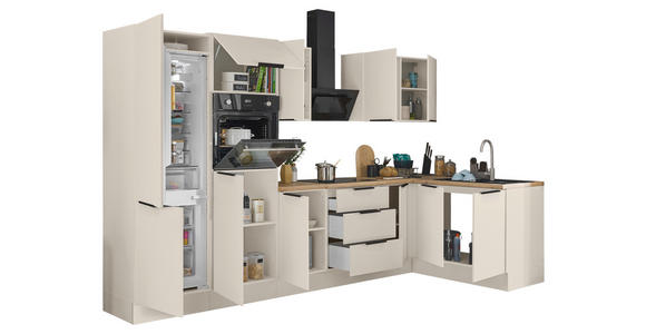 ECKKÜCHE 330/165 cm  in Kaschmir  - Kaschmir/Schwarz, Basics, Holzwerkstoff/Metall (330/165cm) - Xora