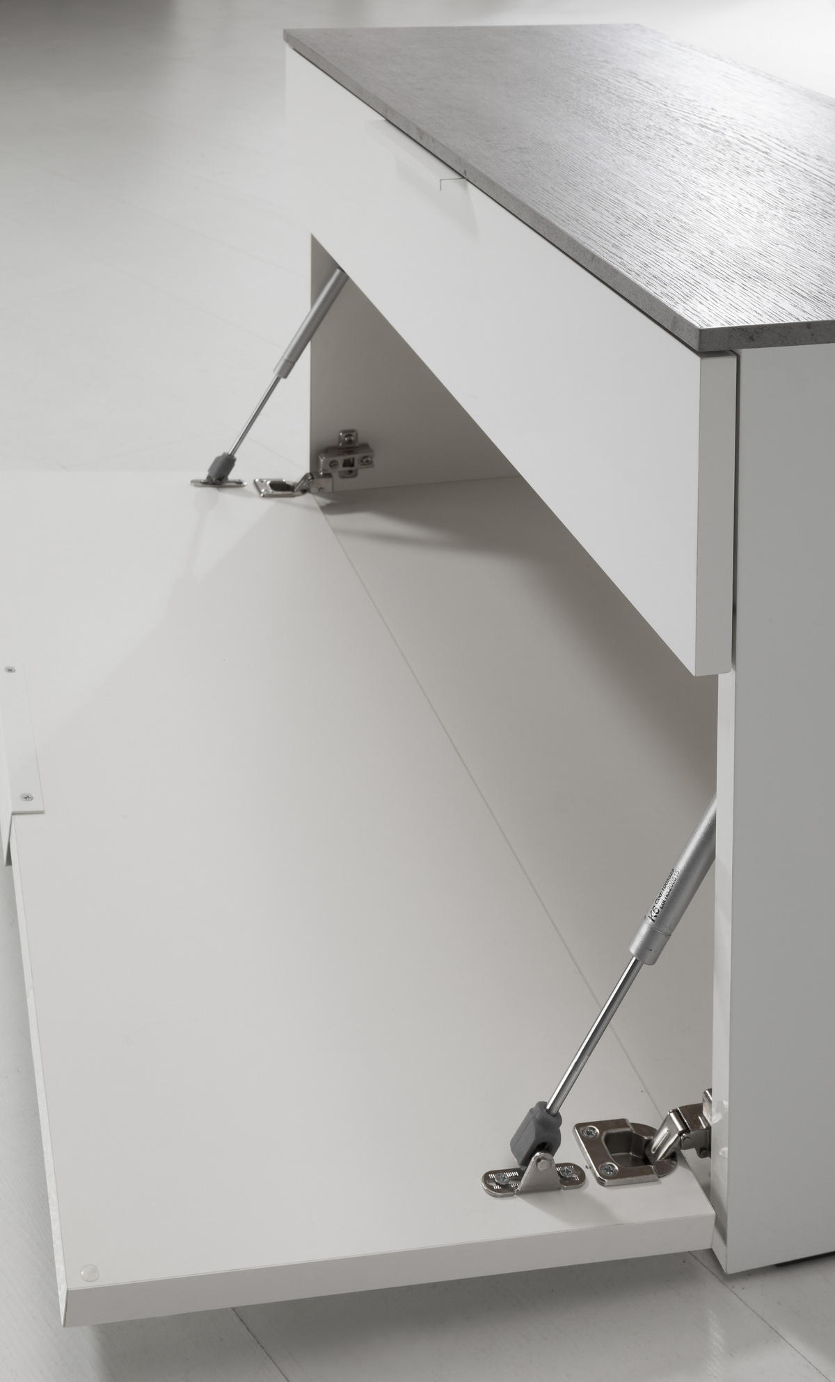 ELŐSZOBAPAD 90/50/35 cm  - világosszürke/fehér, Design, fém (90/50/35cm) - Carryhome