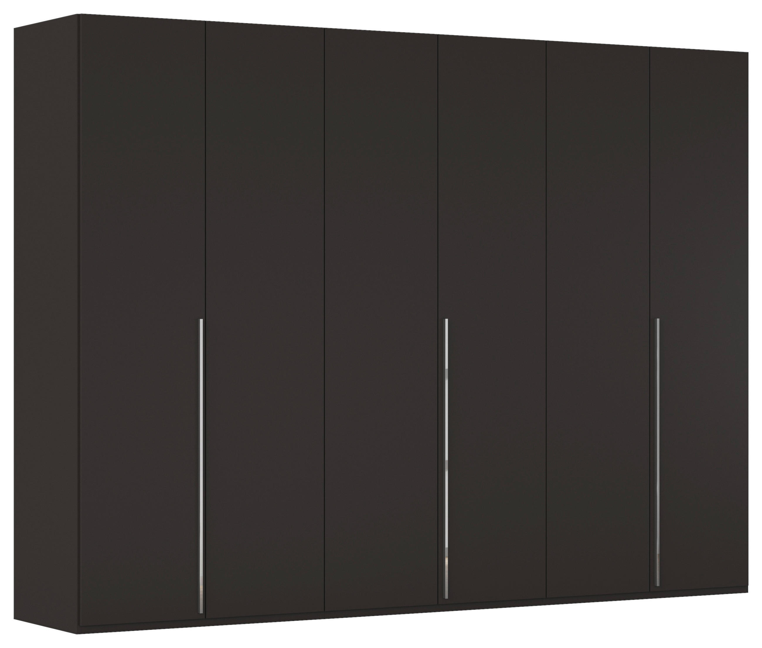 DREHTÜRENSCHRANK 301/223/60 cm 6-türig Schwarz  - Chromfarben/Schwarz, Design, Holzwerkstoff/Metall (301/223/60cm) - home24