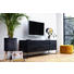 LOWBOARD - Schwarz, Design, Leder/Holz (180/60,5/44cm) - Ambia Home LOWBOARD - Schwarz, Design, Leder/Holz (180/60,5/44cm) - Ambia Home