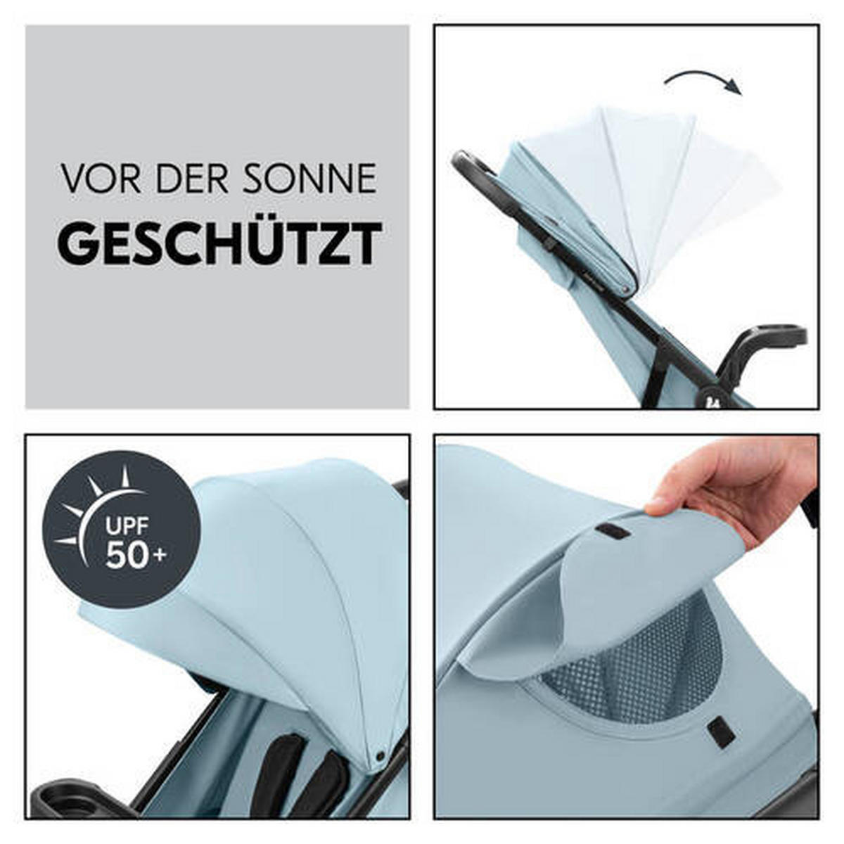 BUGGY Shop N Care  - Pastellblau/Schwarz, Basics, Kunststoff/Textil (40.5/104/51.5cm) - Hauck