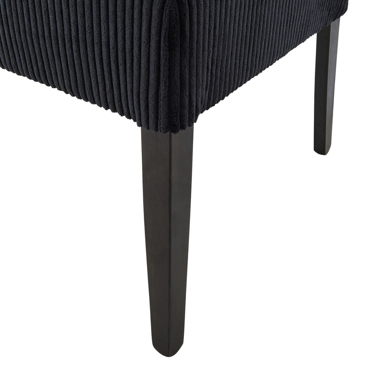 STUHL Webstoff Schwarz Buche massiv  - Wengefarben/Schwarz, MODERN, Holz/Textil (48/95/62cm)