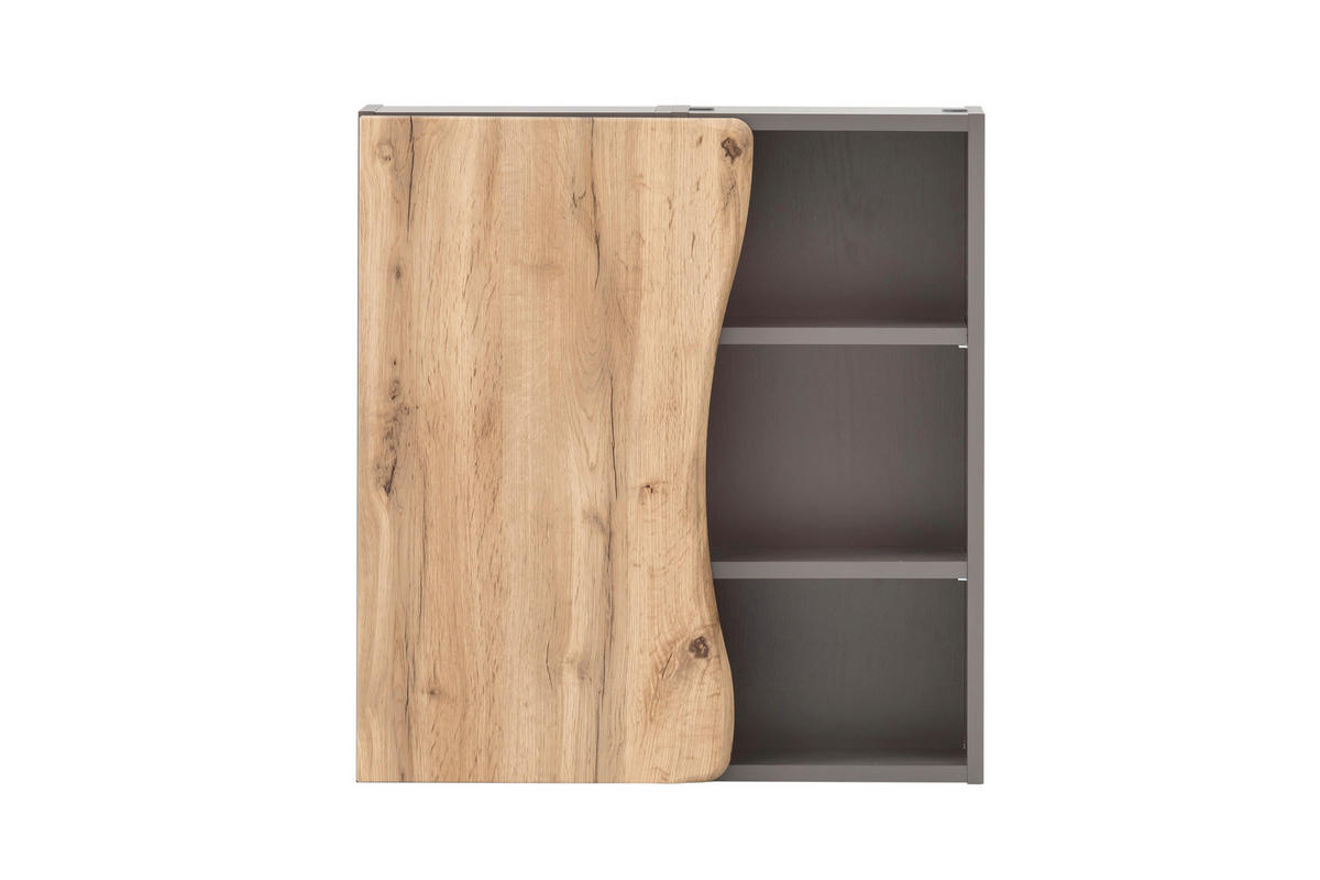 HÄNGESCHRANK 60/64/20 cm  - Eiche Wotan/Graphitfarben, Natur, Holzwerkstoff (60/64/20cm) - Xora