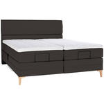 BOXSPRINGBETT 160/200 cm  in Dunkelbraun  - Eichefarben/Dunkelbraun, KONVENTIONELL, Holz/Textil (160/200cm) - Voleo