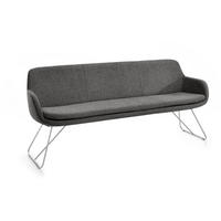 SITZBANK 180/87/65 cm Webstoff Anthrazit Metall  - Anthrazit, Design, Textil/Metall (180/87/65cm) - Musterring