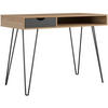 SCHREIBTISCH 106/77/49 cm  in Naturfarben, Schwarz  - Schwarz/Naturfarben, Design, Holzwerkstoff/Metall (106/77/49cm) - MID.YOU