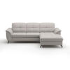 ECKSOFA ZORA E Hellgrau Echtleder  - Hellgrau/Schwarz, MODERN, Leder/Metall (262/164cm) - Sit & More