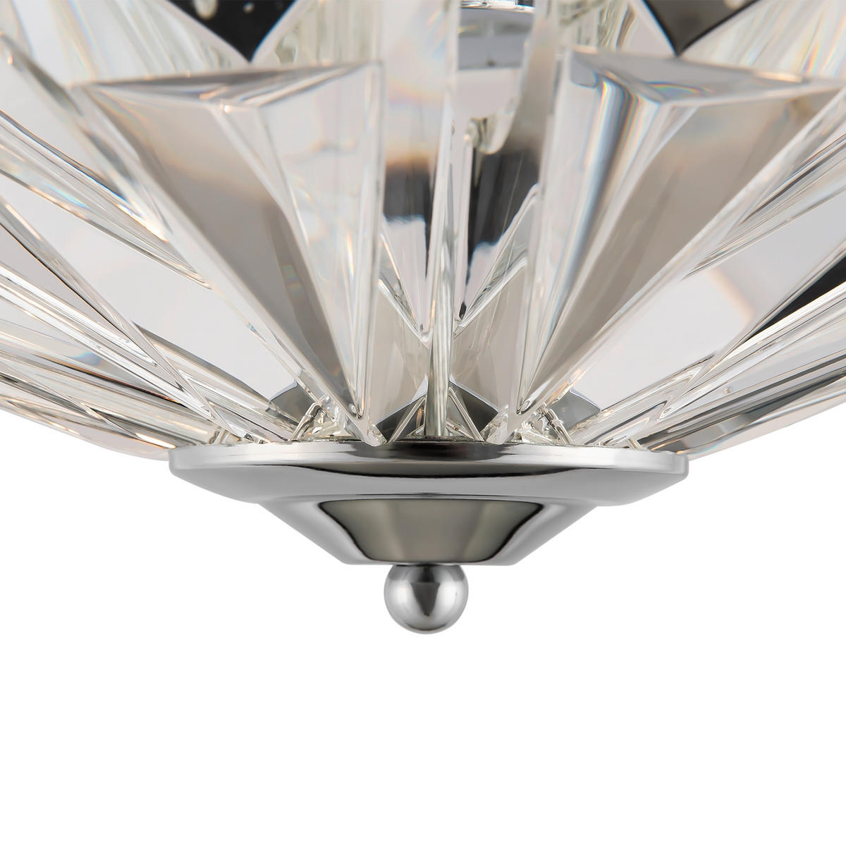 DECKENLEUCHTE    39.6/19,2/39.6 cm  - Chromfarben, Trend, Glas/Metall (39.6/19,2/39.6cm)