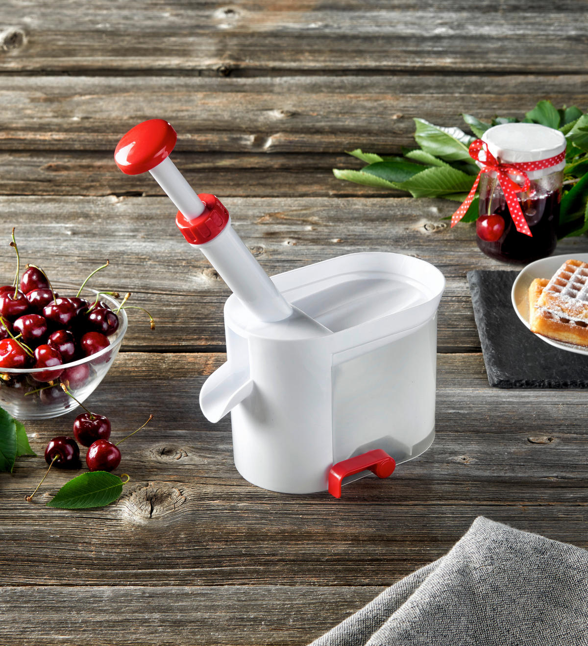 POMAGALO ZA OTKOŠTAVANJE VOĆA - siva/bela, Osnovno, metal/plastika (16/10/28cm) - Homeware Profession.